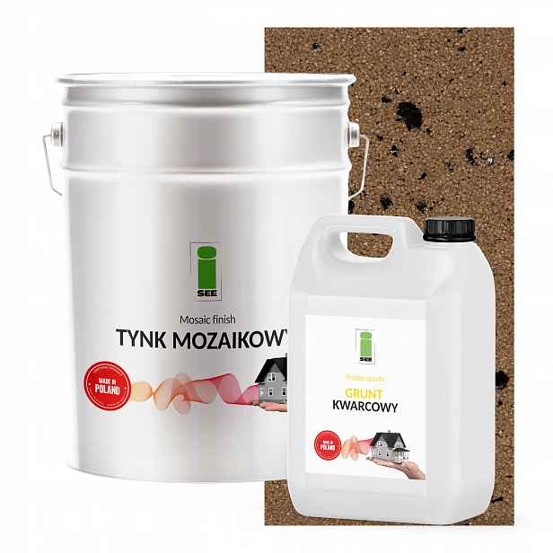 Mozaiková Omítka S Mikou Hnědá 25 kg Barevný Podklad Sada Na 6,6 m2