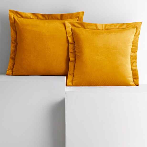 Restilo Povlaky na polštáře AmeliaHome Velvet Side hořčicové, velikost 45x45