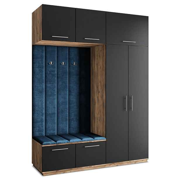 MASSENO MODERNÍ PŘEDSÍŇOVÁ SESTAVA REMA, 180/240/60 cm, dub Lefkas