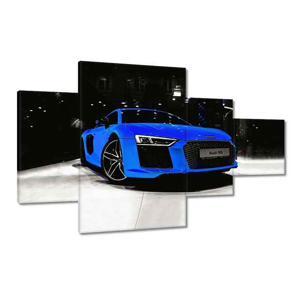 Obrazy 130x80 Modré Audi Audica R8