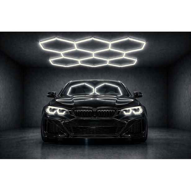 Hexagon Led stropní panel do garáže pro dílnu 280W 4000K 244x170cm