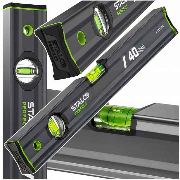 Hliníková vodováha 40 cm Antracit Vseries Stalco S010265511