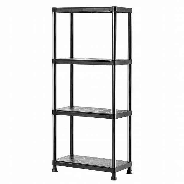 Plastový Skladový Regál 4 Police 80 kg 135x60x30 cm Keter