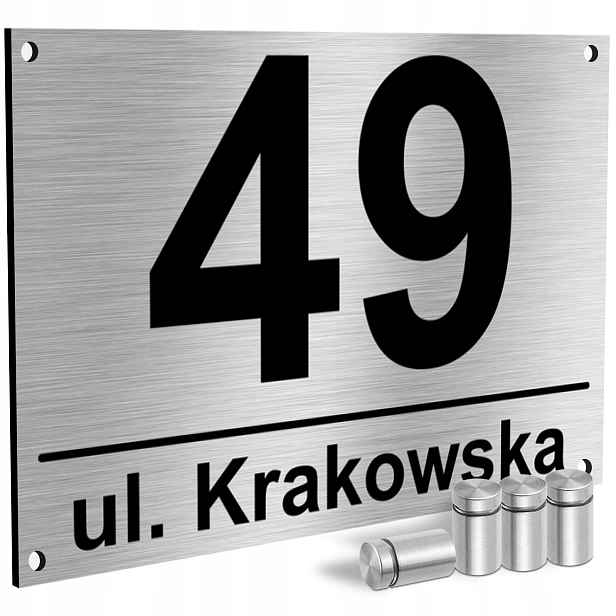Velká adresní tabulka pro dům s číslem domu budovy 60x40 Vzdálenost