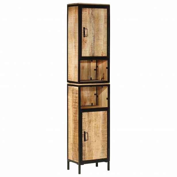 vidaXL Koupelnová skříňka 40 x 27 x 180 cm železo a masivní mangovník