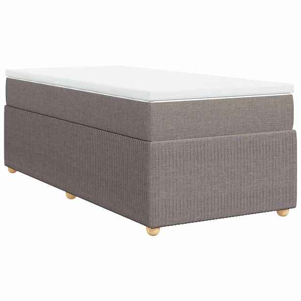 vidaXL Box spring postel s matrací taupe 90x200 cm textil