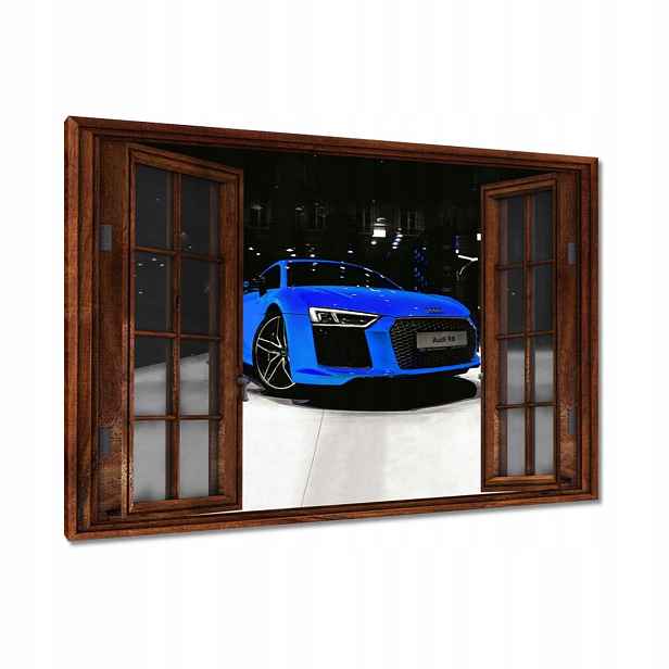 Obrazy 90x60 Modré Audi Audica R8