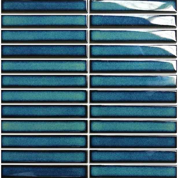 Keramická mozaika Premium Mosaic Kit Kat aqua blue 30x30 cm lesk MOSKK2AQBL