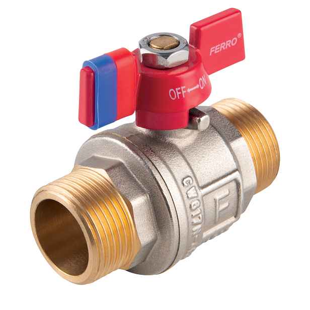 Novaservis Kulový plnoprůtočný kohout, motýlek ŠŠ 3/4" (KFPN2)