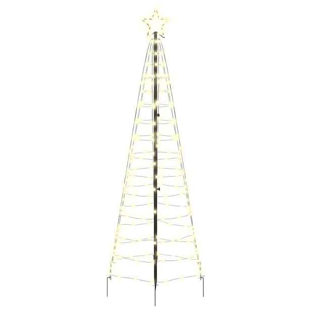 vidaXL LED vánoční strom 250 cm 390 LED Teplá bílá Ocel Teplá bílá