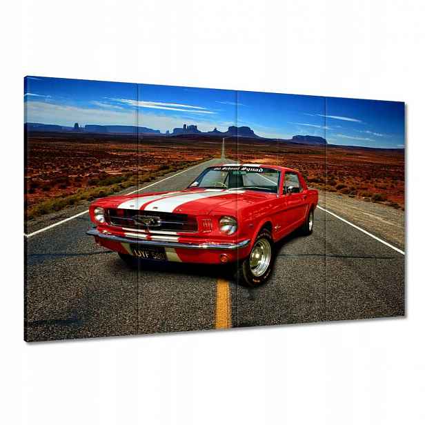 Obrazy 120x80 Červený Ford Mustang Usa
