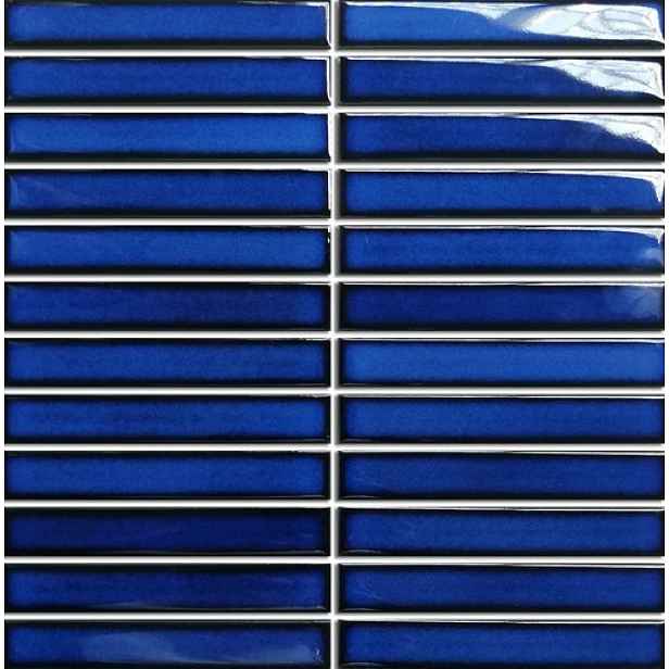 Keramická mozaika Premium Mosaic Kit Kat deep blue 30x30 cm lesk MOSKK2DBL