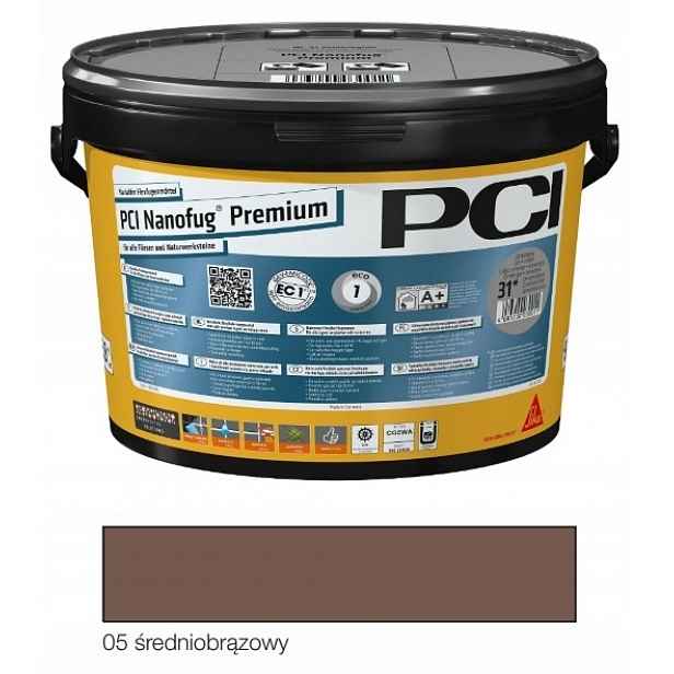 Pci Nanofug Premium 5kg – středně hnědá spárovací hmota č.