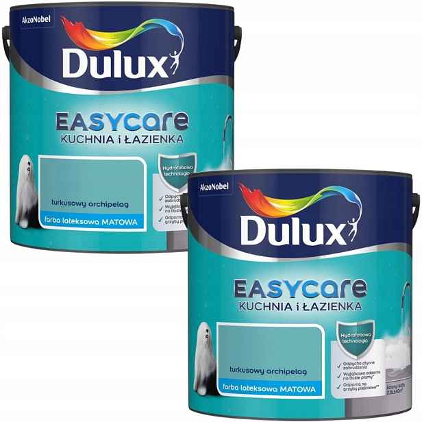 Set Dulux Easycare 2x2,5L Barva Kuchyně&koupelna Tyrkysová Souostroví 5L