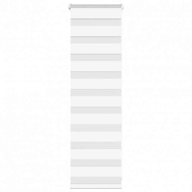 vidaXL Zebra roleta bílá 45x100 cm šířka látky 40,9 cm polyester