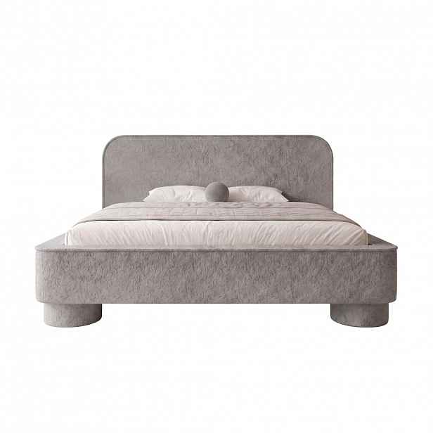Fedve POLSTEROVÁ POSTELOVÁ SOUPRAVA SALNUK 140x200 cm, Taupe