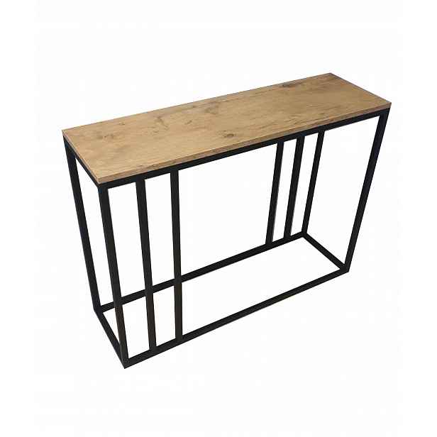 Konzola Do Obývacího Pokoje Industriální Mario 100x30x75 dub Alu Cube