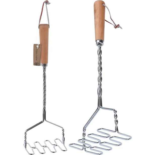 mačkadlo brambor 37cm, dřevo/kov