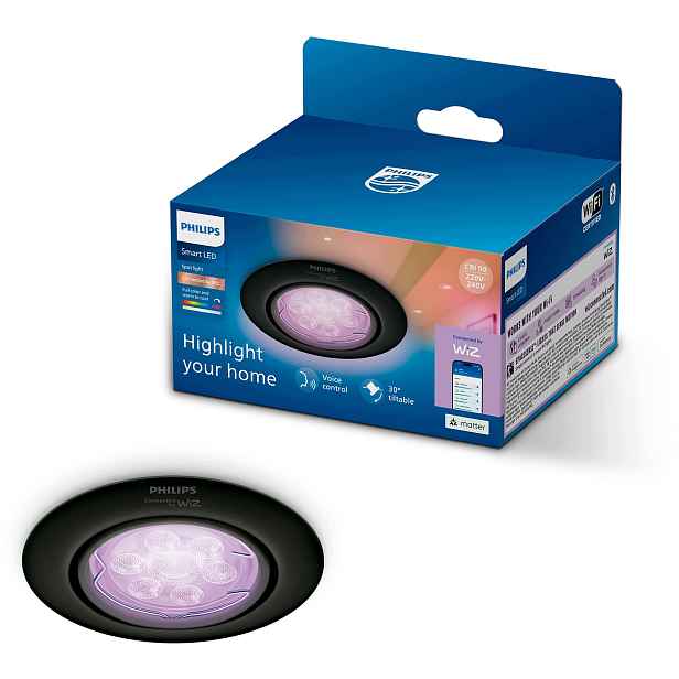 Stropní Led podomítkové svítidlo 5W GU10 Rgb Philips Smart WiFi Aplikace WiZ