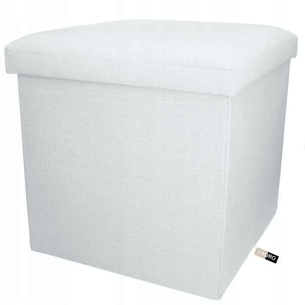 Taburet S Úložným Prostorem šedá světlá 38x38, sedadlo otevírací, skládací box