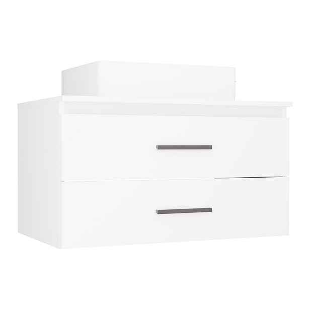 TP Living Závěsná skříňka s deskou a umyvadlem Nel 2S 80 cm bílá
