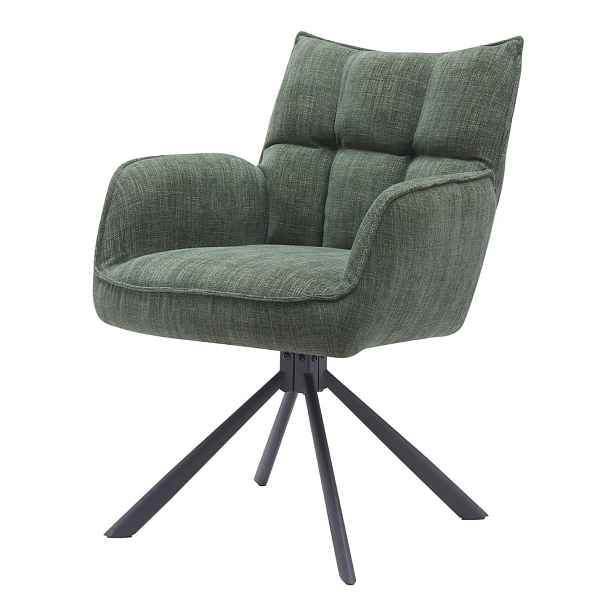 Zelená čalouněná jídelní křesla v sadě 2 ks Marilla – Unique Furniture