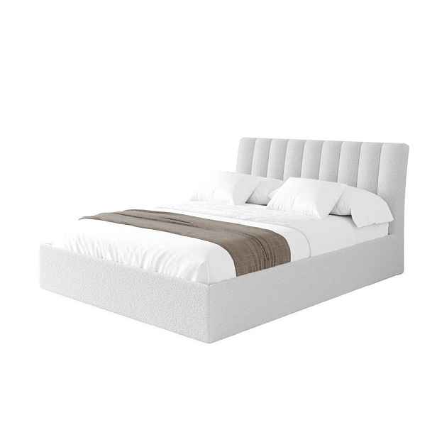 ALTDECOR ČALOUNĚNÁ POSTEL s úložným prostorem a roštem, postel bez matrace - ILAN 160x200 Bílá