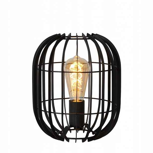 Černá stolní lampa Reda industriální do kanceláře a obývacího pokoje 01/30/Lucide