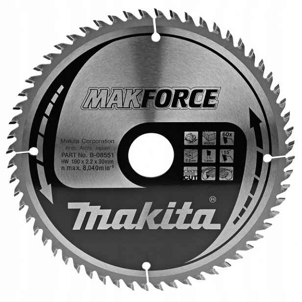 Kotouč Přesný Řez 190x30; 60Z Makita Mak Forc
