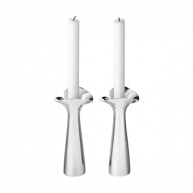 Nerezové svícny BLOOM BOTANICA 20cm, 2ks - Georg Jensen