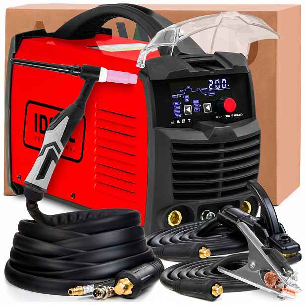 Svářečka Ideal Tecno Tig 212 DC Pulse Led 230V 200A Mma Lift Hf 2T 4T Igbt
