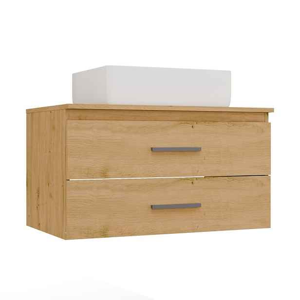 TP Living Závěsná skříňka s deskou a umyvadlem Nel 2S 80 cm dub Artisan