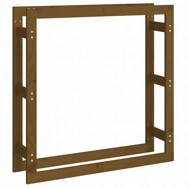 vidaXL Stojan na dřevo medově hnědý 100x25x100 cm masivní borovice