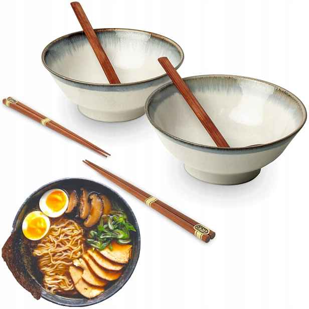 Sada misek a tyčinek na polévku a těstoviny Ramen Motiv Aurora