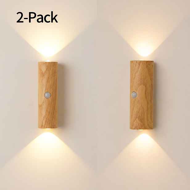 TEMU Nocní světlo s pohybovým senzorem, tři barvy světla, magnetické bezdrátové, nástěnné, nabíjecí rozhraní Type-C, funkce USB nabíjení, dobíjecí