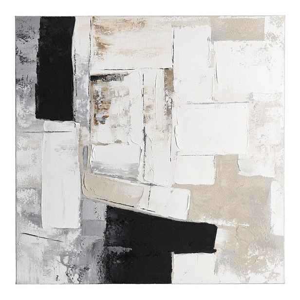 Tištěný/s ručně malovanými prvky obraz na plátně 80x80 cm Crown – Bizzotto