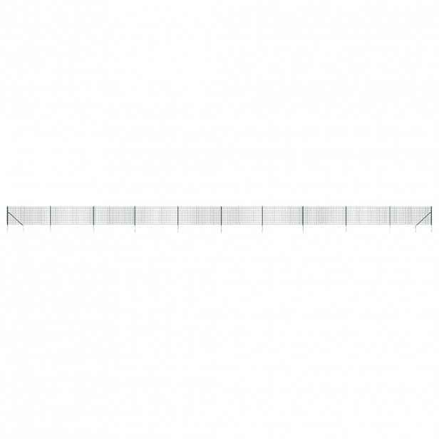 vidaXL Drátěný plot s kotevními hroty zelený 1,1 x 25 m