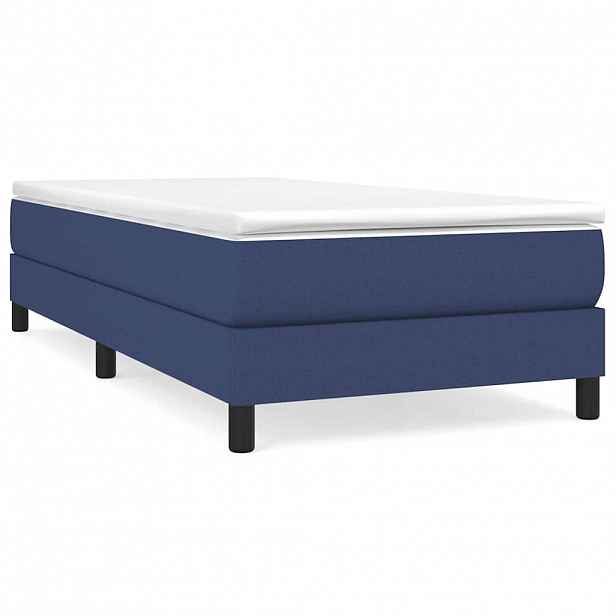 vidaXL Rám postele s boxspringem modrá 80x200 cm textil