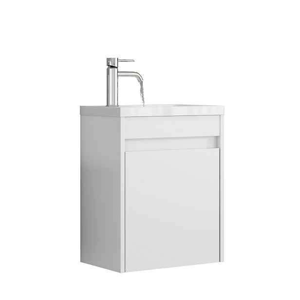 Závěsná skříňka s umyvadlem Houseland Lila 40 cm bílá