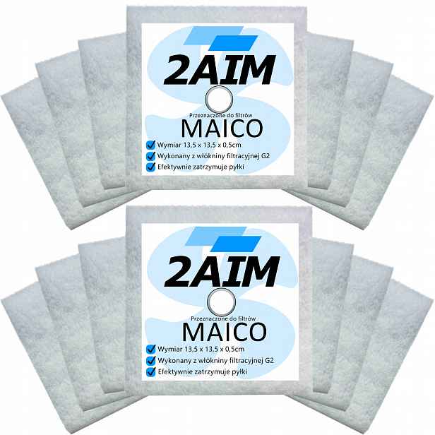100 x Sada filtrů pro ventilátor Maico Zf 60/100 Er 13,5 x 13,5 cm