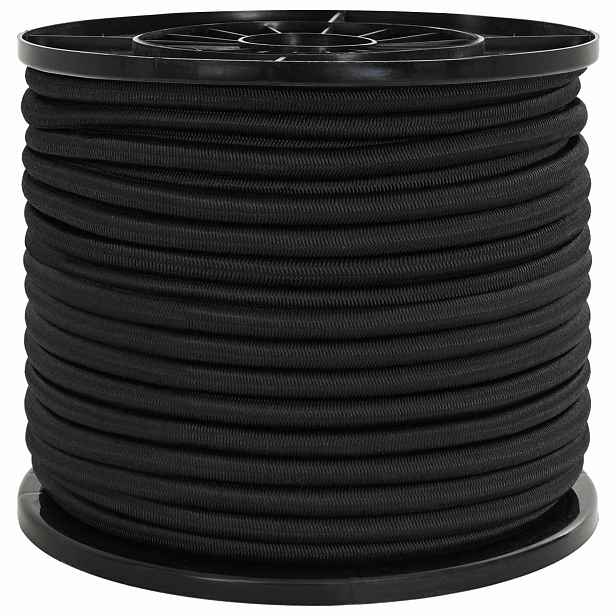 vidaXL Bungee šňůry 10 mm Černá PP a guma