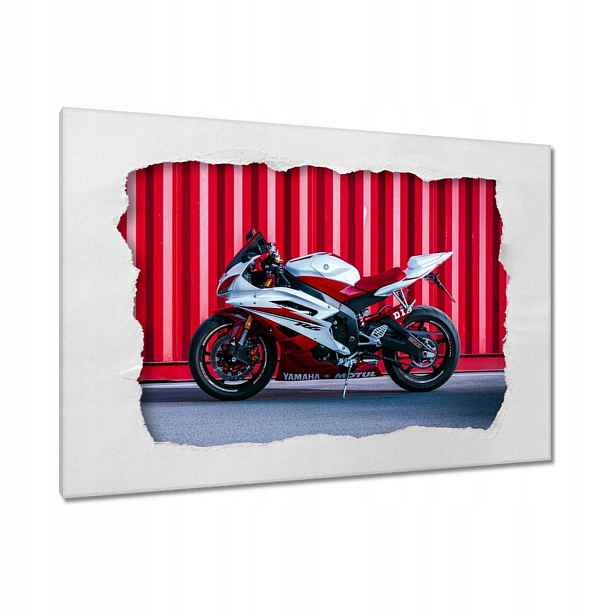 Obrazy 90x60 Bílo-červená Yamaha