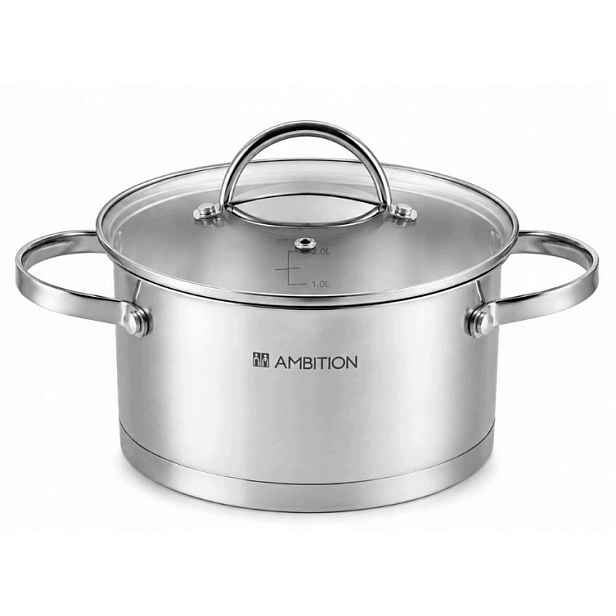 Ambition Silvar Hrnec Z Nerezové oceli s poklicí 5 l 24 cm stříbrný
