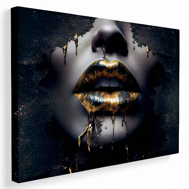 Obraz Žena Abstrakce Ústa Různé Vzory Na Výběr prémiové plátno 70x50 cm