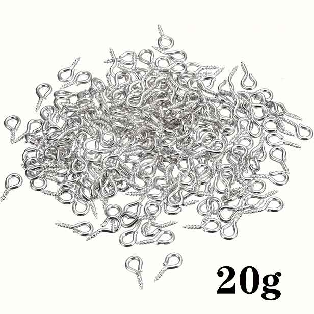 TEMU 20G (přibližně 250 ks) 4*8 mm Železné Mini Šroubovací Oční Špendlíky, Závitové Spony, Konektory, Přívěsky pro Pryskyřicové Formy, Výrobu Šperků,