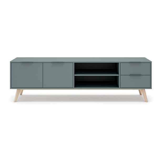 TV stolek šedozelený 180x53x40 cm Pisco – Marckeric