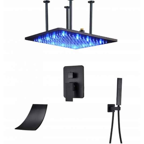 Podomítkový Set Vodopád Dešťová Sprcha 60 cm Led