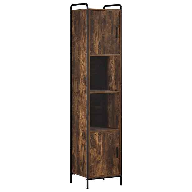 vidaXL Koupelnová skříň Kouřový dub 46 x 36 x 181 cm Kompozitní dřevo