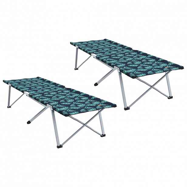 vidaXL Skládací kempingová postel 2 ks Les 194 x 62,5 x 42,5 cm