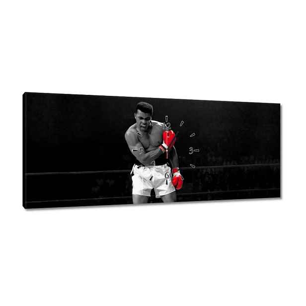 Nástěnné hodiny 100x40 Muhammad Ali Boxer